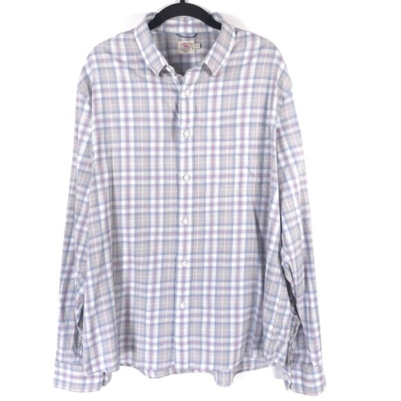 FAHERTY Plaid Long Sleeve‎ Shirt Cotton Lyocell Blend Style MWF2003 Size XL - Picture 2 of 10
